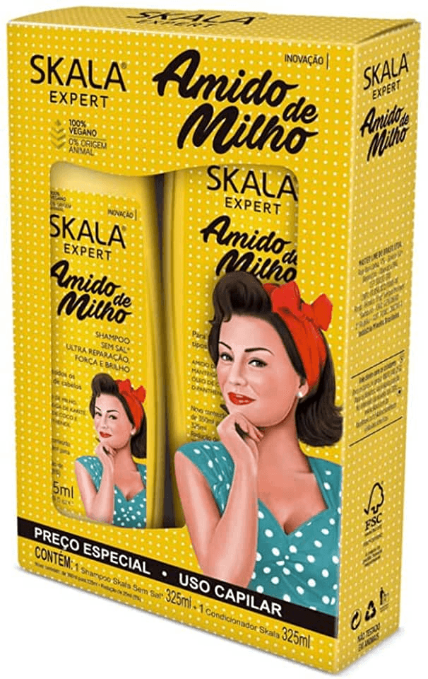 Kit Skala - Shampoo + Condicionador 325 ml - Amido de Milho