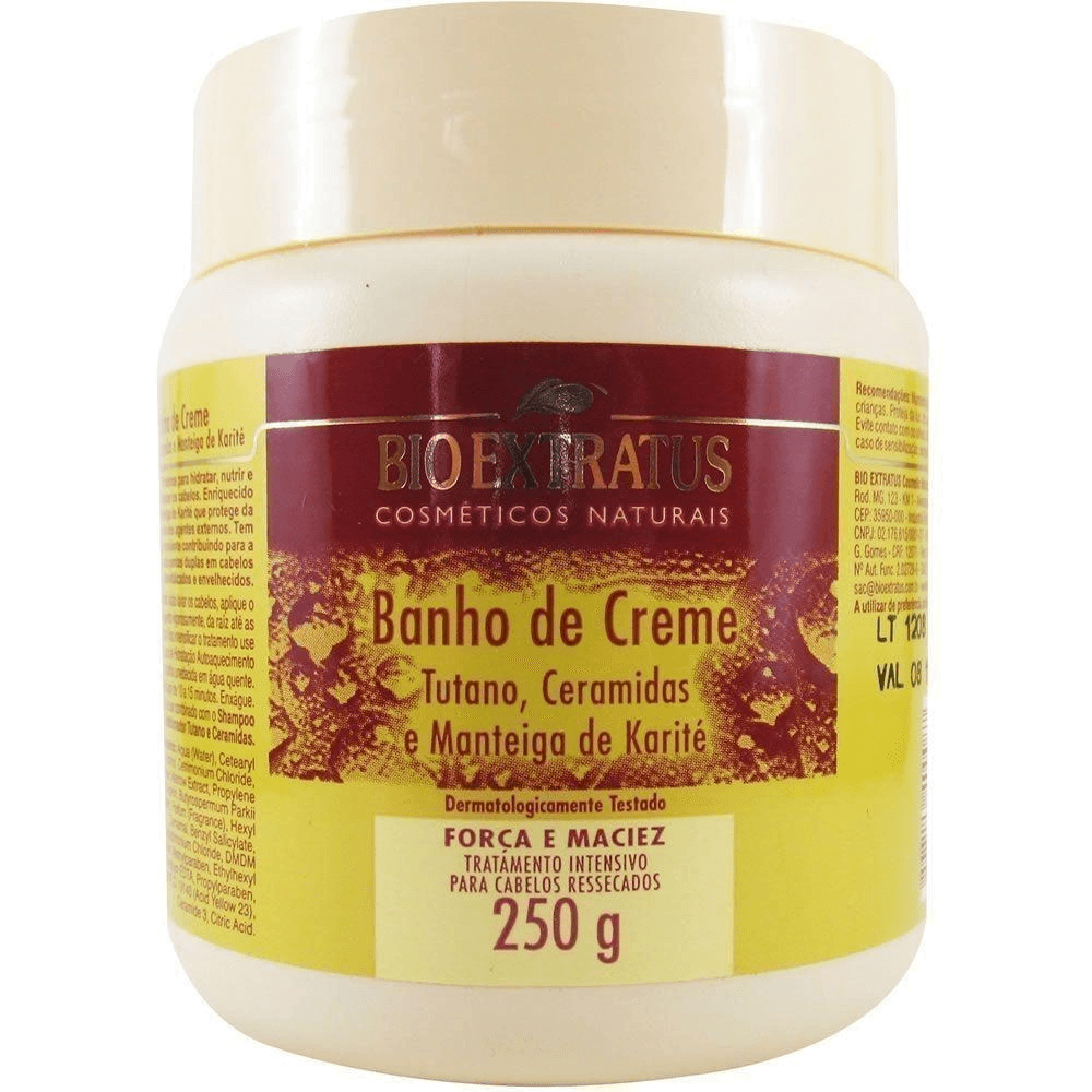 Banho De Creme Bio Extratus Tutano Ceramidas E Manteiga de Karité Com 250g